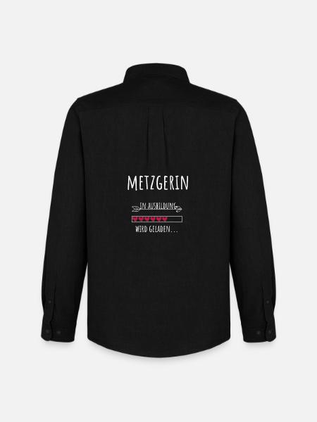 Metzgerin Ausbildung Beruf Geschenk - Männer Oxford Hemd von Stanley/Stella - Schwarz