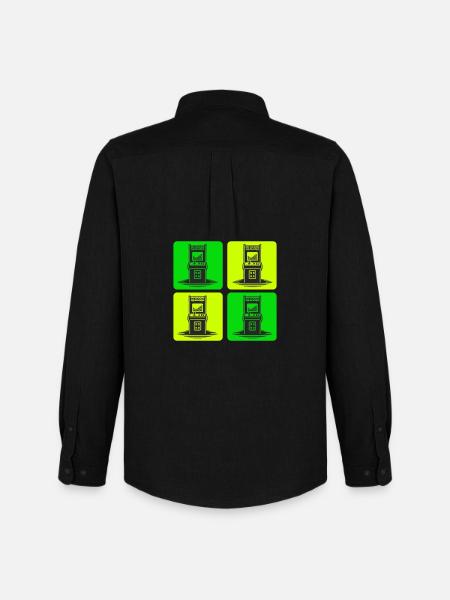 Retro Gaming Machines 80s - Men's Oxford Shirt by Stanley/Stella - black