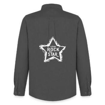 Future Rock Star - Chemise Oxford homme Stanley/Stella - charbon - Dos - AI Model Male 185 dark (185cm)