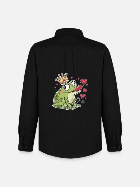 Froschkönig Karneval Fasching Konfetti - Männer Oxford Hemd von Stanley/Stella - Schwarz