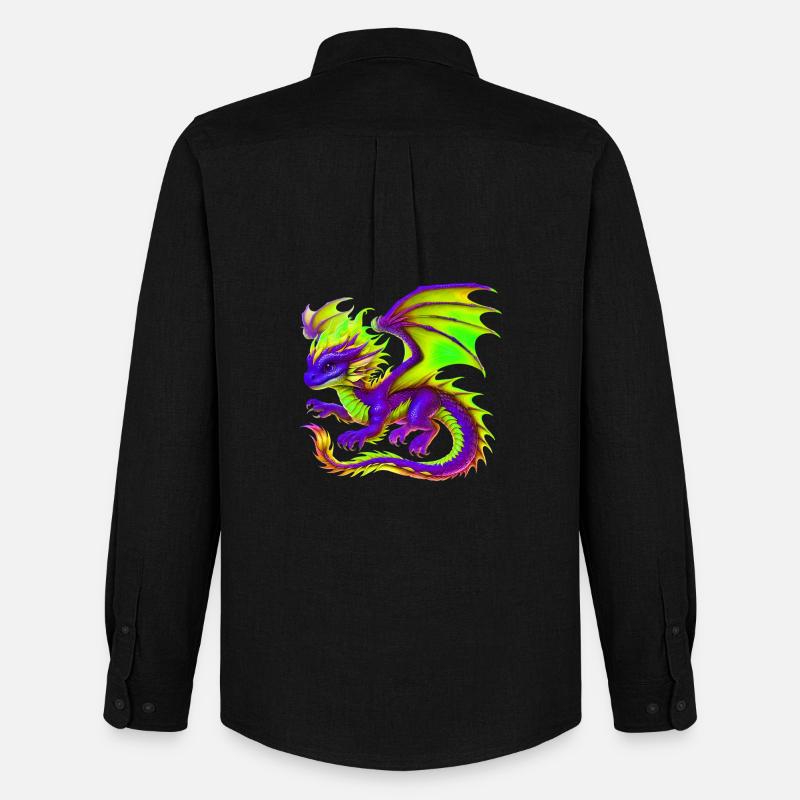 Drache - Männer Oxford Hemd von Stanley/Stella - Schwarz