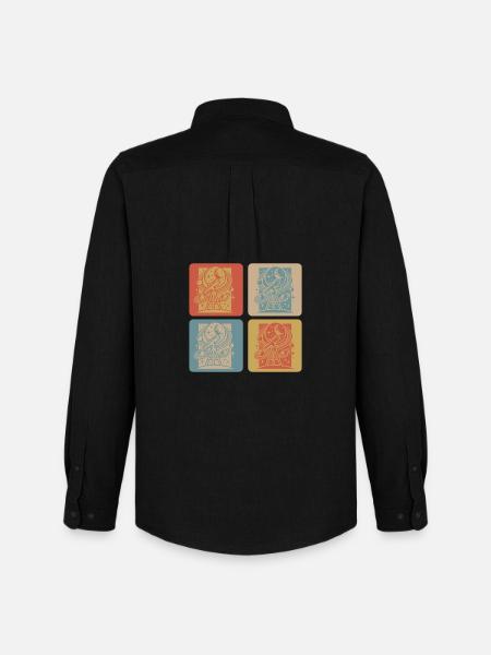 Astronomy Retro Design - Men's Oxford Shirt by Stanley/Stella - black