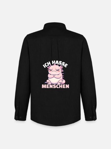 Axolotl rose pour les fans d’animaux - Chemise Oxford homme Stanley/Stella - noir