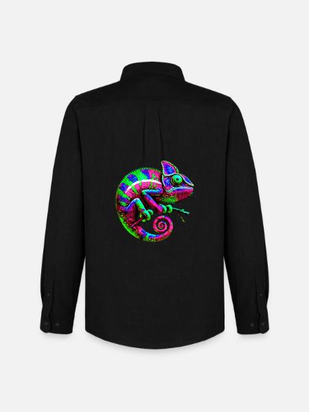 Caméléon - Chemise Oxford homme Stanley/Stella - noir