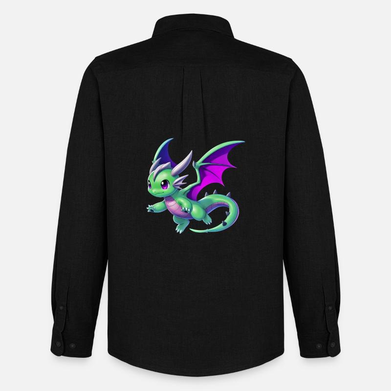 Drache - Männer Oxford Hemd von Stanley/Stella - Schwarz