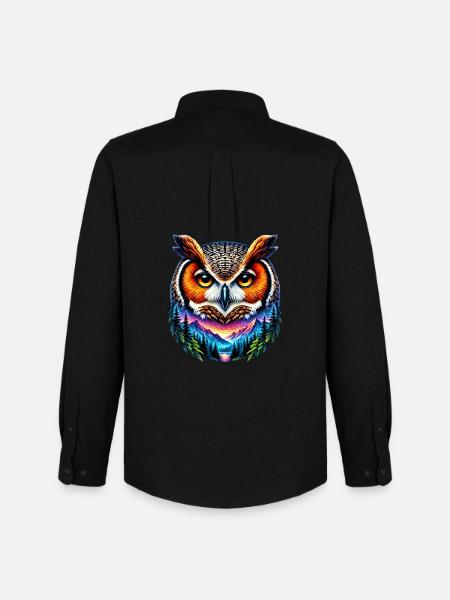 Hibou - Chemise Oxford homme Stanley/Stella - noir