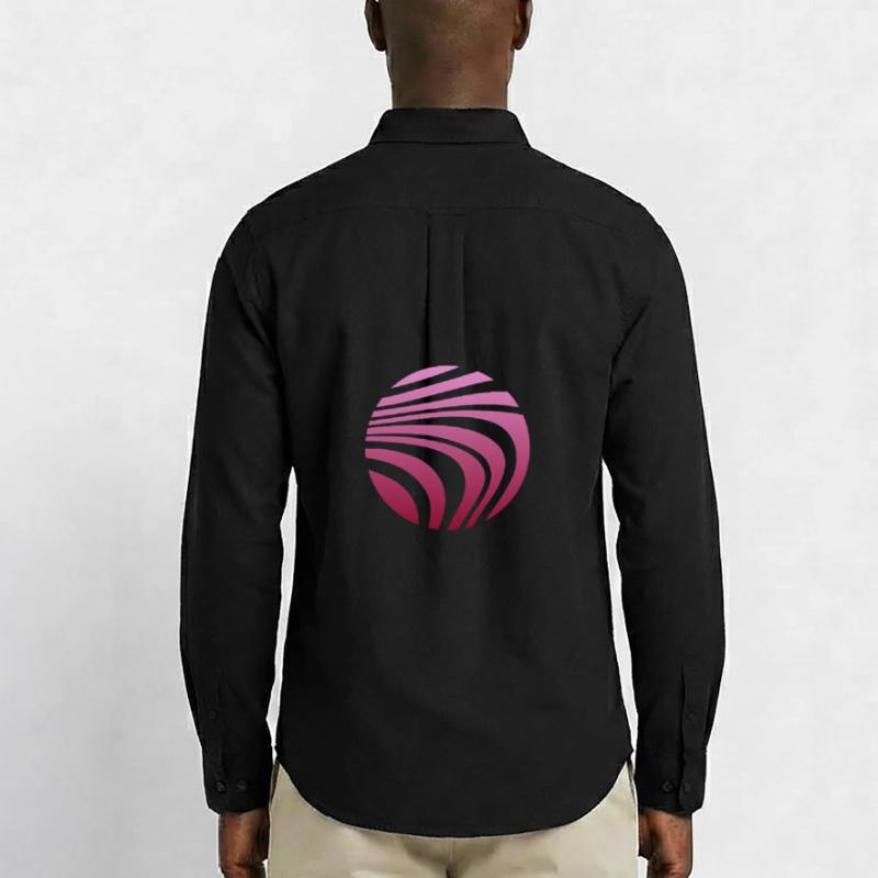 Psychedelic Pattern Pink Gradient Men's Oxford Shirt by Stanley/Stella