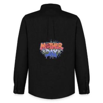 Graffiti Mother Day - Men's Oxford Shirt by Stanley/Stella - black - Back - AI Model Male 185 dark (185cm)