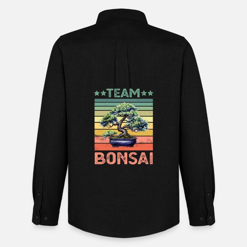Bonsai Baum - Männer Oxford Hemd von Stanley/Stella - Schwarz