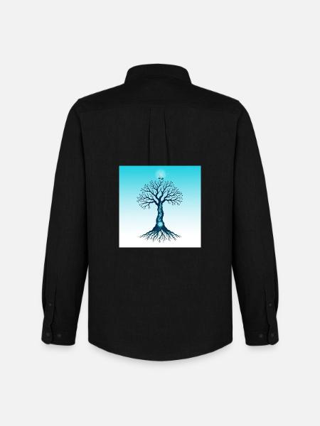 Spiritual Tree - Chemise Oxford homme Stanley/Stella - noir