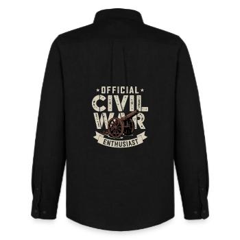 Passionné de la guerre civile Guerre civile américaine - Chemise Oxford homme Stanley/Stella - noir - Dos - AI Model Male 185 dark (185cm)