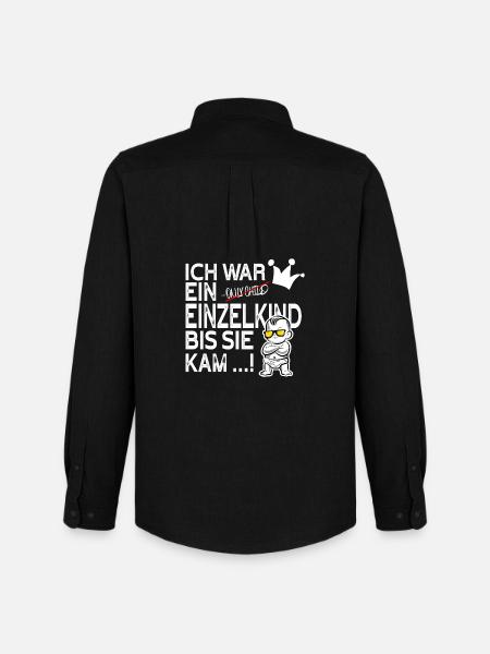 Einzelkind war gestern – Schwester kam! - Männer Oxford Hemd von Stanley/Stella - Schwarz