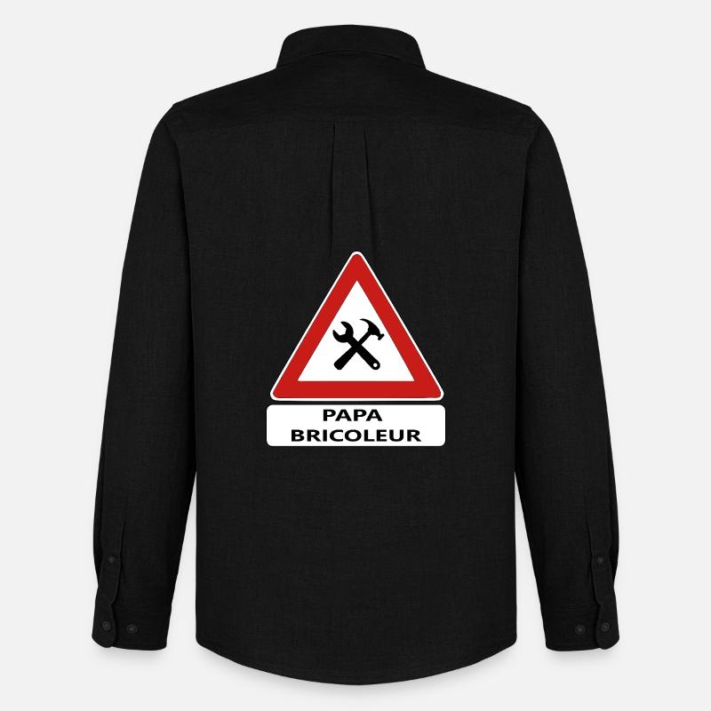 Handwerker Papa - Männer Oxford Hemd von Stanley/Stella - Schwarz
