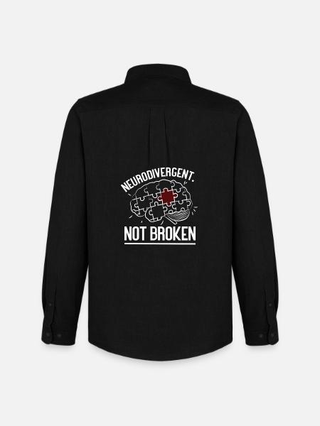 Neurodivergent Not Broken – Strong Mind Statement - Männer Oxford Hemd von Stanley/Stella - Schwarz