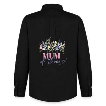 Mum of three - Men's Oxford Shirt by Stanley/Stella - black - Back - AI Model Male 185 dark (185cm)