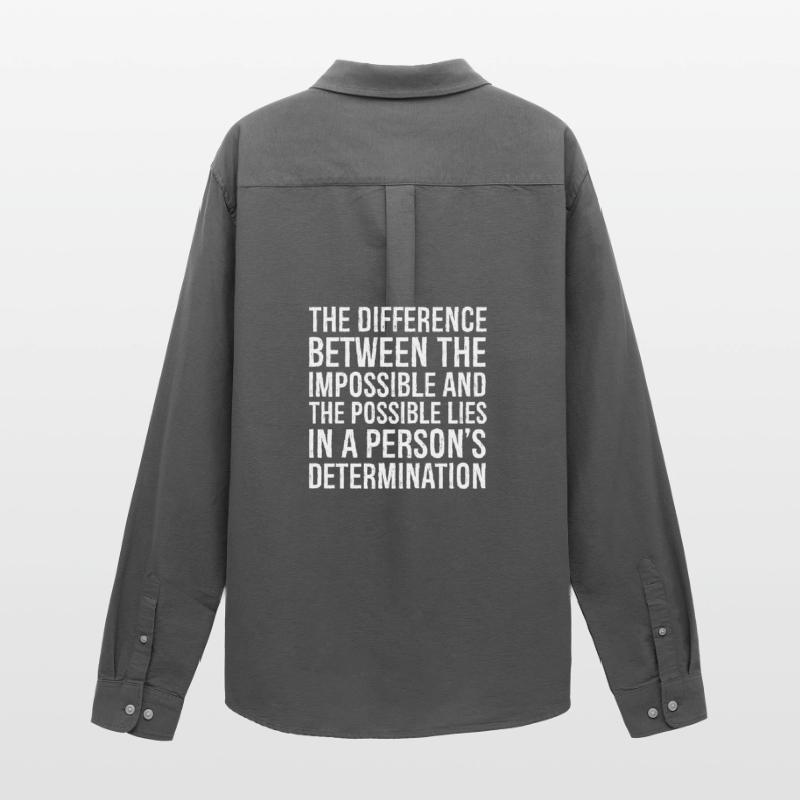 the difference between the impossible and the Men's Oxford Shirt by Stanley/Stella