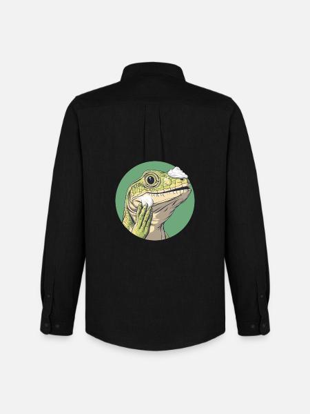 Lizard shaving – smoother than ever! - Men's Oxford Shirt by Stanley/Stella - black