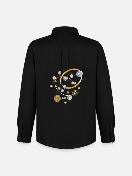 Diamond constellation in golden strips - Men's Oxford Shirt by Stanley/Stella - black