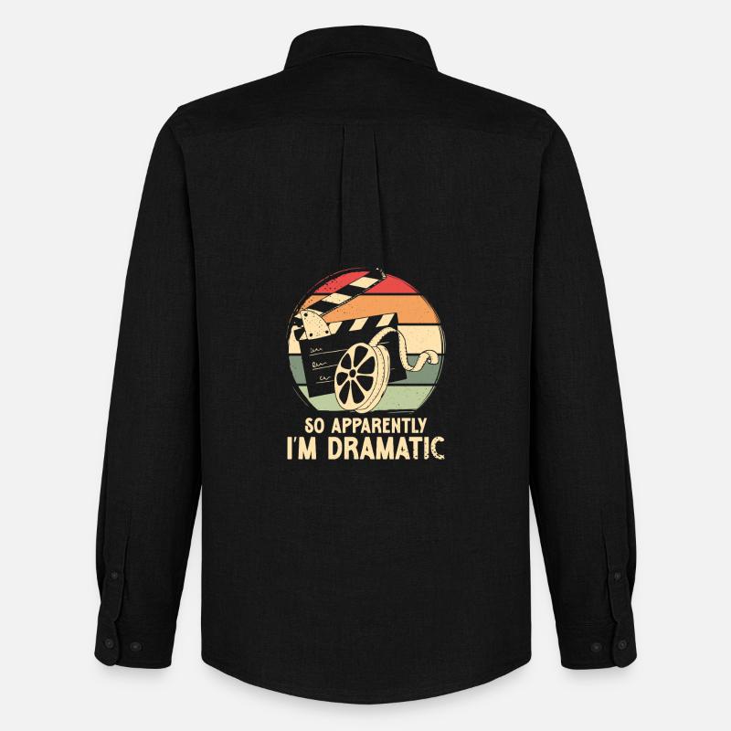 So apparently i m dramatic - Männer Oxford Hemd von Stanley/Stella - Schwarz
