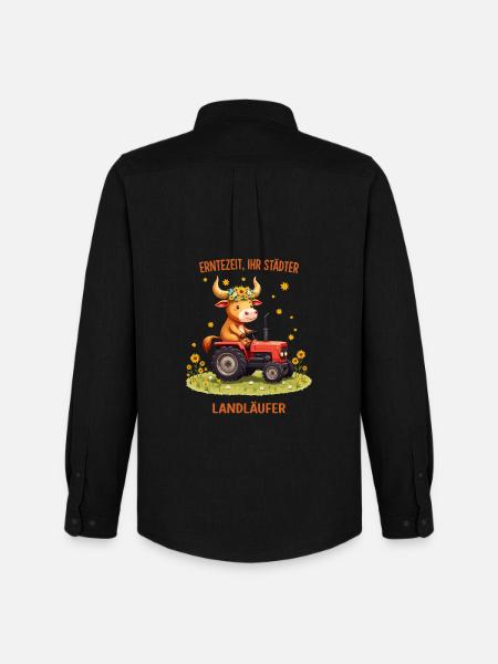 Harvest Time Landläufer - Men's Oxford Shirt by Stanley/Stella - black