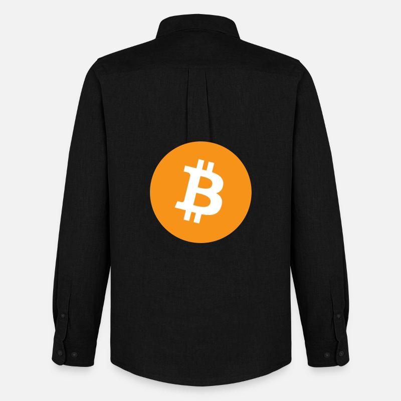 Bitcoin-Logo - Männer Oxford Hemd von Stanley/Stella - Schwarz