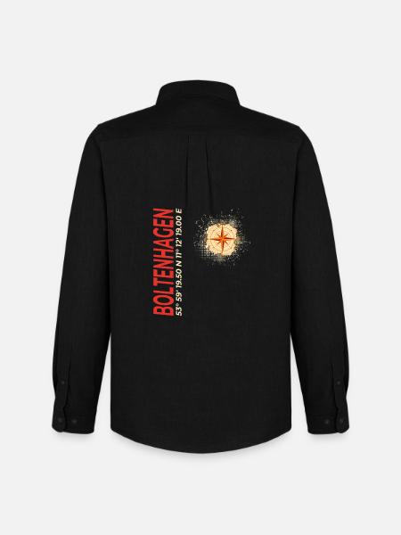 Boltenhagen - Männer Oxford Hemd von Stanley/Stella - Schwarz