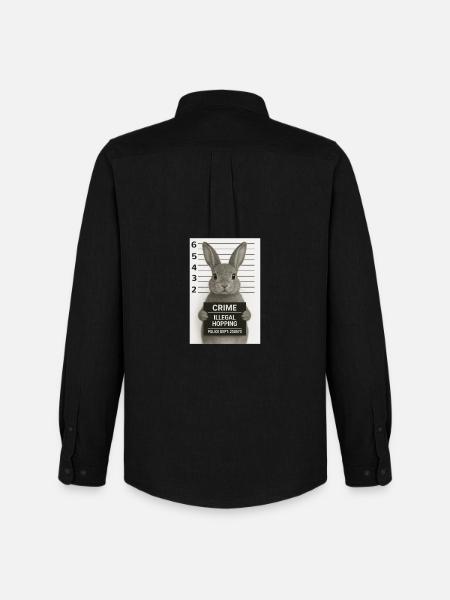 Criminal Rabbit - Men's Oxford Shirt by Stanley/Stella - black