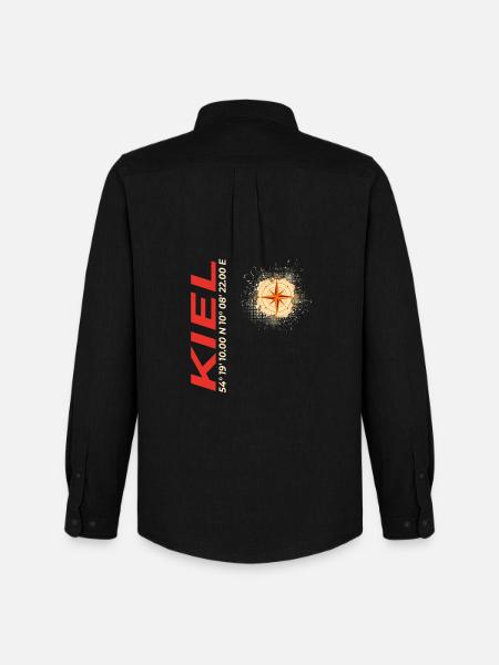 Kiel - Männer Oxford Hemd von Stanley/Stella - Schwarz