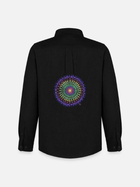 Mandala Energie - Männer Oxford Hemd von Stanley/Stella - Schwarz