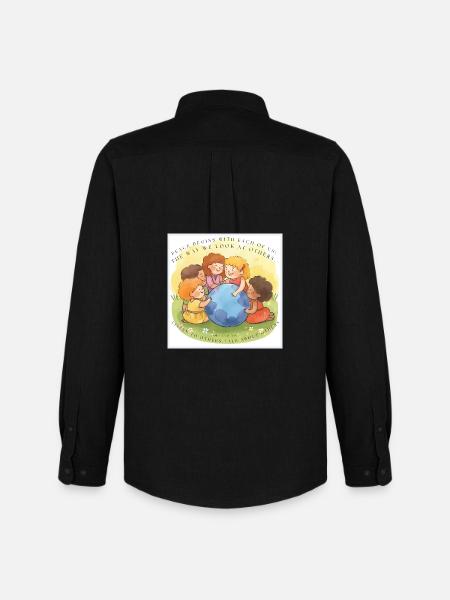 Peace begins with each of us - Men's Oxford Shirt by Stanley/Stella - black