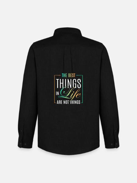The best things in life - Men's Oxford Shirt by Stanley/Stella - black