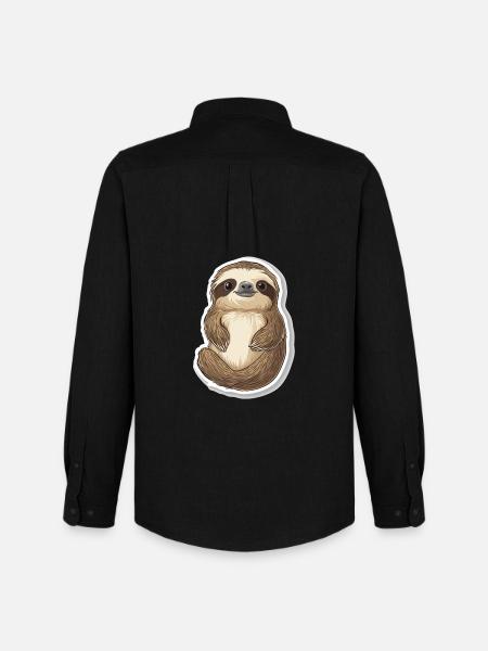 Sloth - Men's Oxford Shirt by Stanley/Stella - black