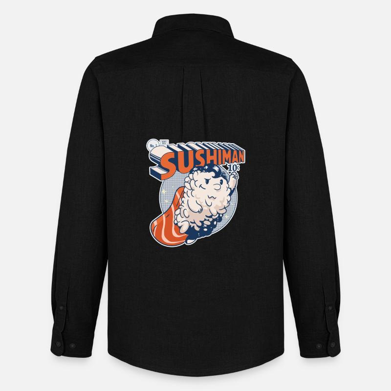 Super Sushi - Männer Oxford Hemd von Stanley/Stella - Schwarz