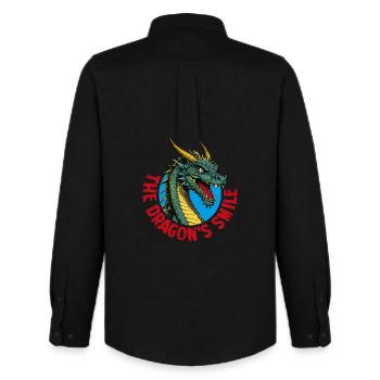 Smiling dragon - Men's Oxford Shirt by Stanley/Stella - black - Back - AI Model Male 185 dark (185cm)