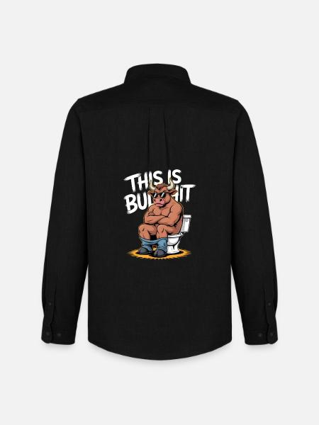 This Is Bullshit Toilet Edition - Men's Oxford Shirt by Stanley/Stella - black