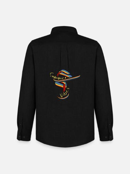 Summer Vibes Retro - Men's Oxford Shirt by Stanley/Stella - black
