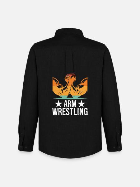 Arm Wrestling Tee - Männer Oxford Hemd von Stanley/Stella - Schwarz