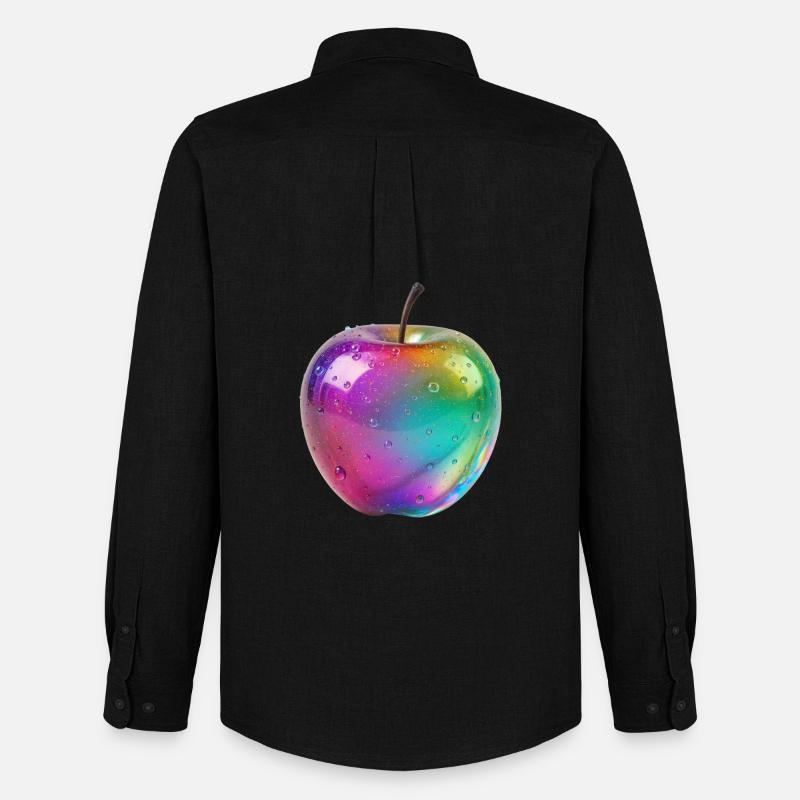 Regenbogen Apfel Ästhetik Design - Männer Oxford Hemd von Stanley/Stella - Schwarz
