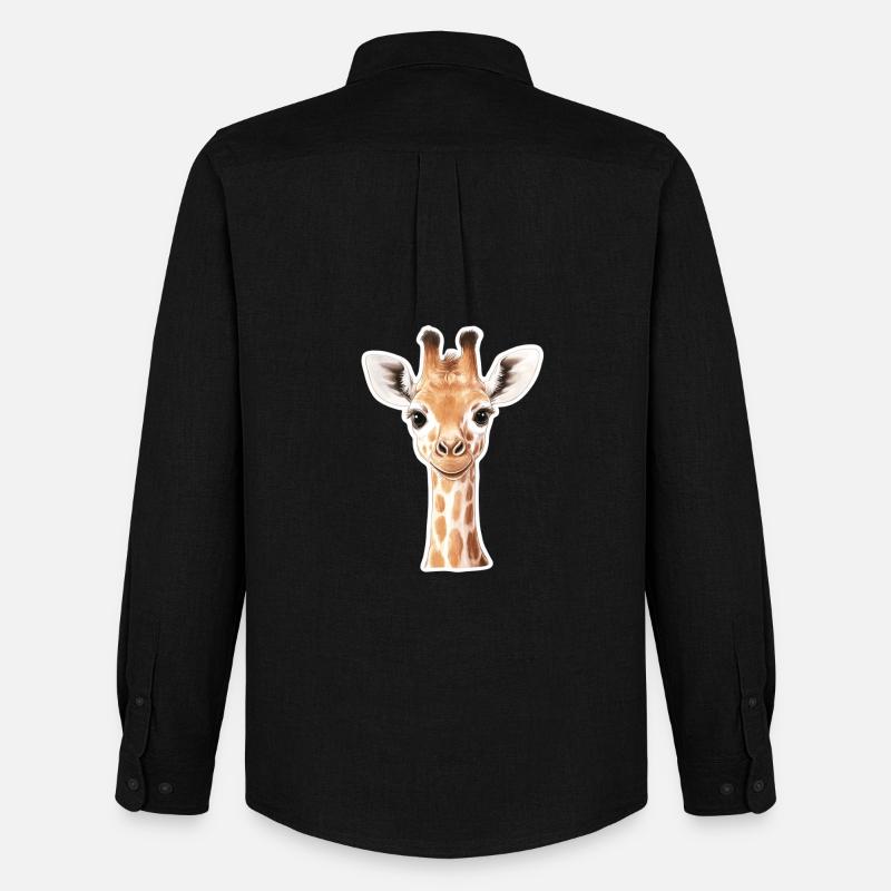 Giraffe - Männer Oxford Hemd von Stanley/Stella - Schwarz