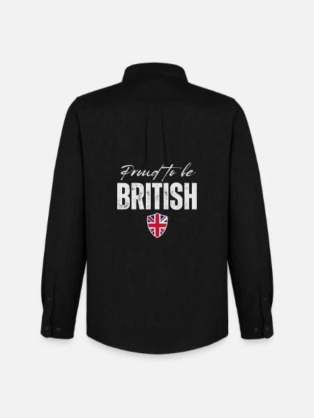 Proud British, Made in the UK - Men's Oxford Shirt by Stanley/Stella - black