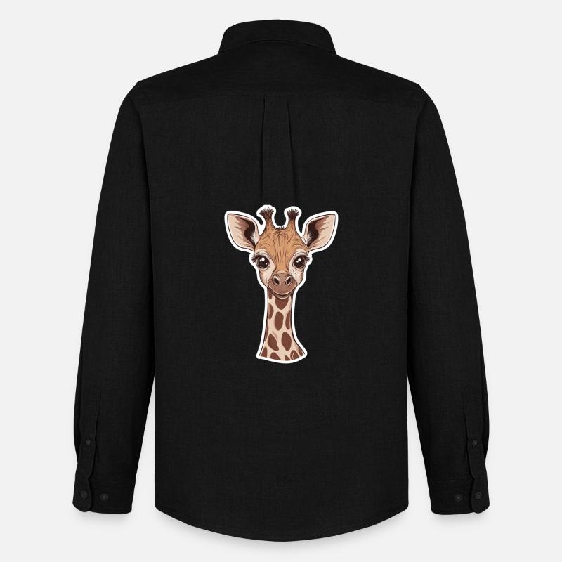 Giraffe - Männer Oxford Hemd von Stanley/Stella - Schwarz