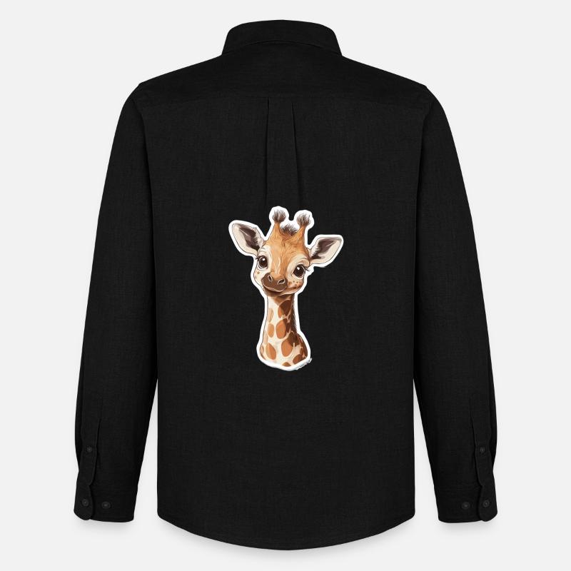 Giraffe - Männer Oxford Hemd von Stanley/Stella - Schwarz