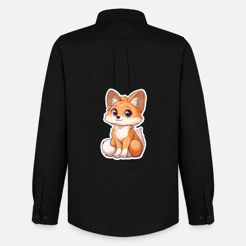 Fuchs - Männer Oxford Hemd von Stanley/Stella - Schwarz