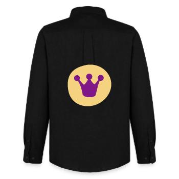 Krone Prinzessin König Kinderzimmer Symbol royal - Männer Oxford Hemd von Stanley/Stella - Schwarz - Hinten - AI Model Male 185 dark (185cm)