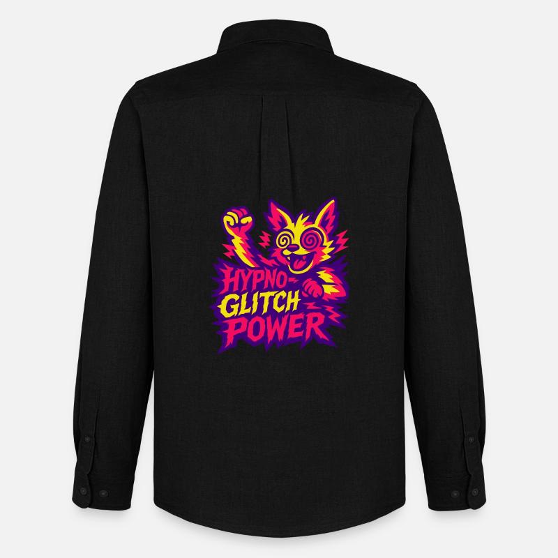 Hypno Glitch Power! - Männer Oxford Hemd von Stanley/Stella - Schwarz