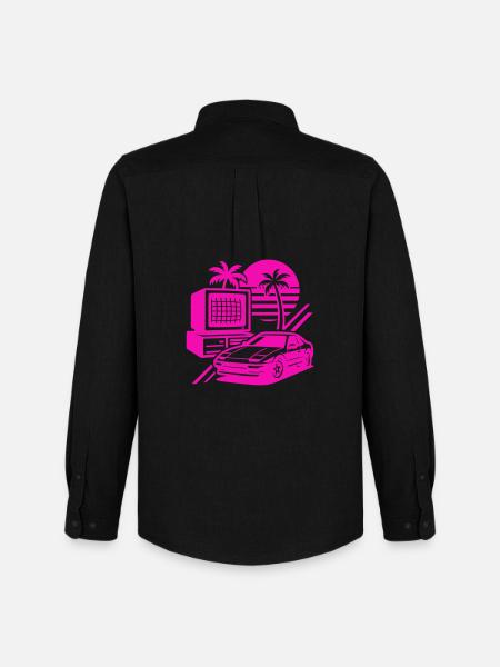 Miami Retro Pop Art - Men's Oxford Shirt by Stanley/Stella - black