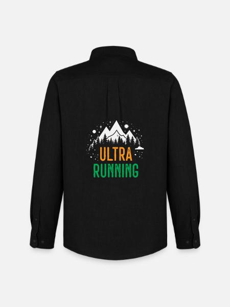 Ultra-Laufen - Männer Oxford Hemd von Stanley/Stella - Schwarz