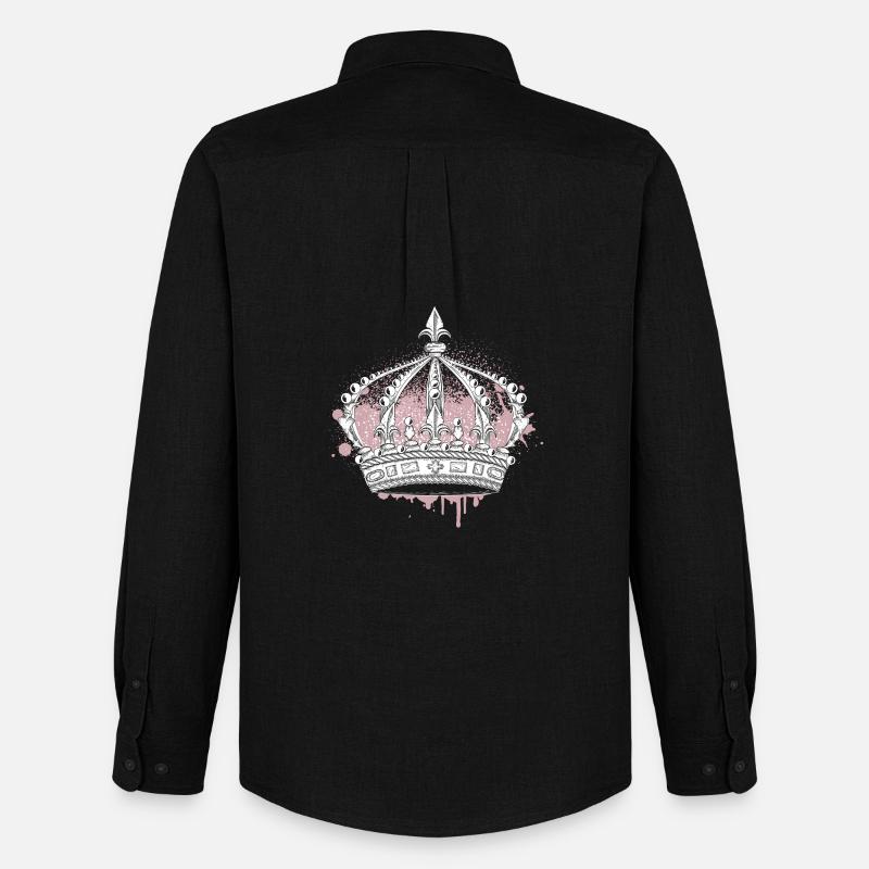 Artful Crown with Graffiti Splash - Men's Oxford Shirt by Stanley/Stella - black