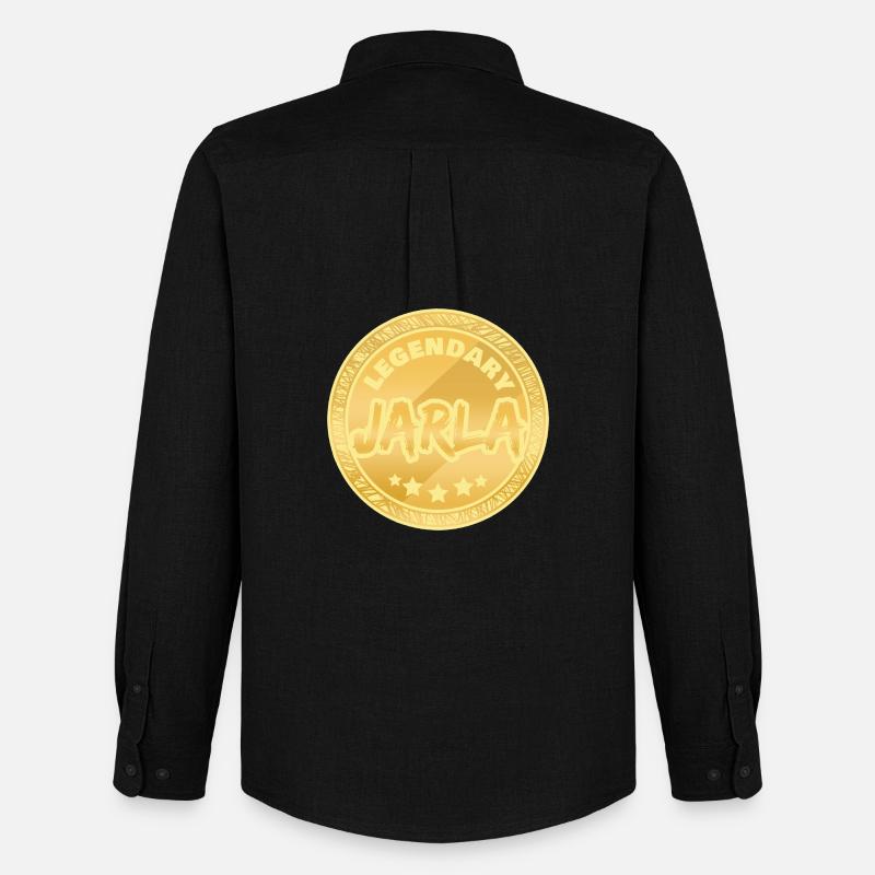 Geschenk für Jarla - Männer Oxford Hemd von Stanley/Stella - Schwarz
