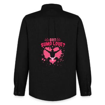 Sumo Wrestler Sumo Wrestling Japanese Nagoya - Men's Oxford Shirt by Stanley/Stella - black - Back - AI Model Male 185 dark (185cm)